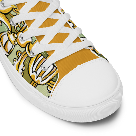 AliOrange - Hand Drawn Pattern - Women’s high top canvas shoes
